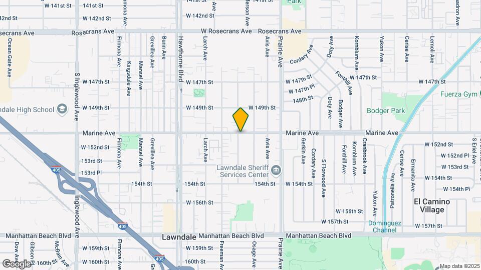 4132 Marine Ave Map and Location Details