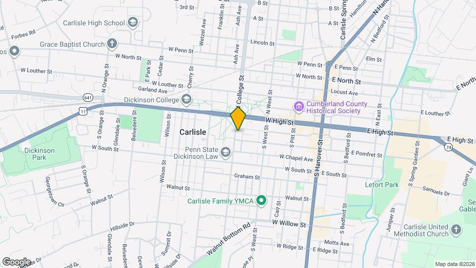 55 S College St Map and Location Details