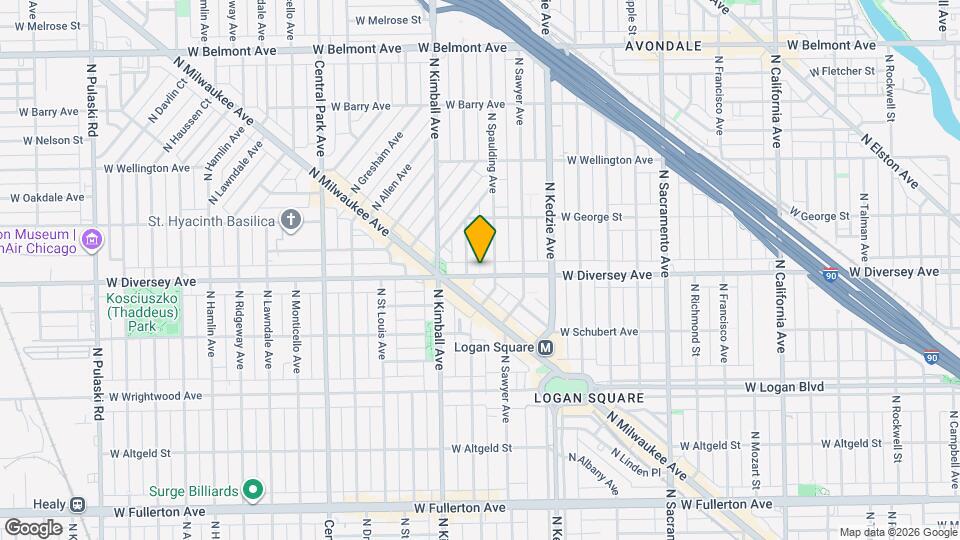 3314 W Diversey Ave, Unit M03H Map and Location Details