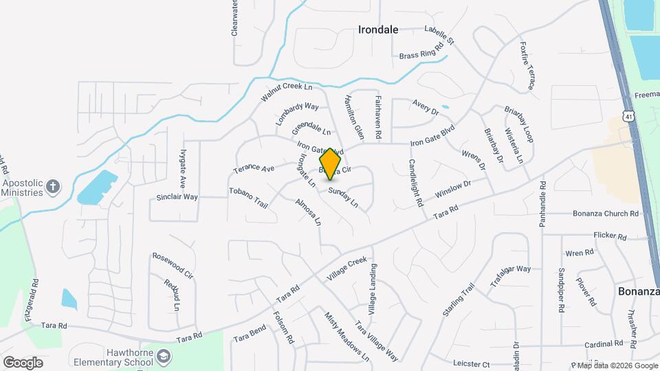 1108 Sunday Ln Map and Location Details