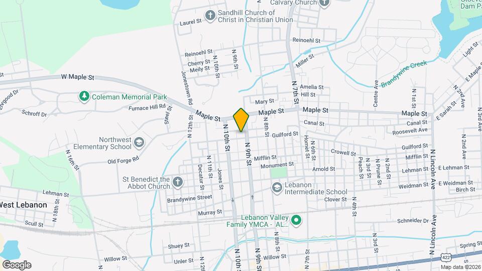 605 N 9th St Map and Location Details