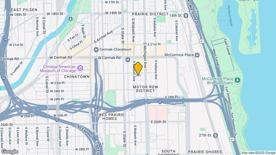 2321 S Wabash Ave Map and Location Details