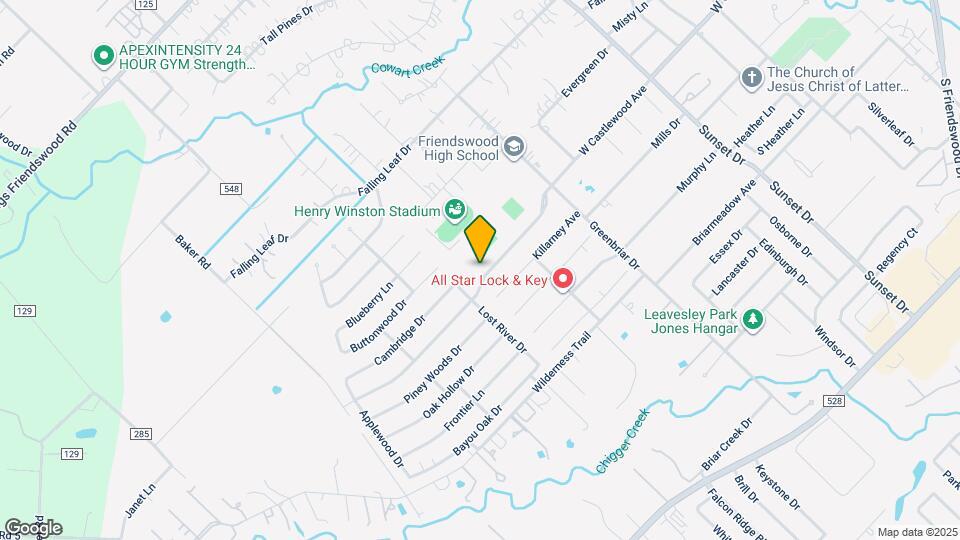 1115 W Castlewood Ave Map and Location Details