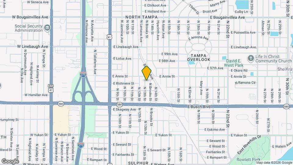 9415 n 13th st, Unit A Map and Location Details