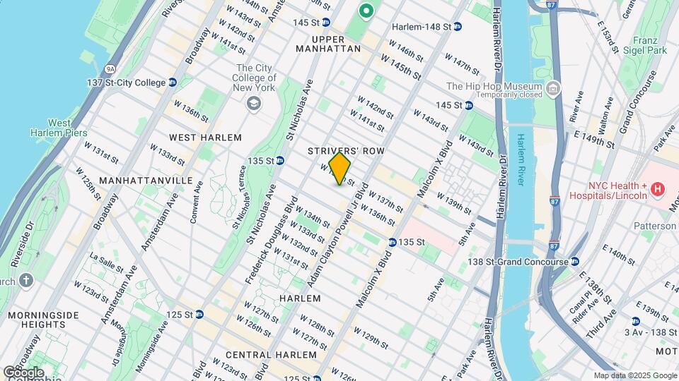 217 W 136th St Map and Location Details
