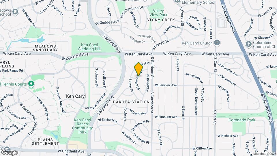 7644 S Holland Way Map and Location Details