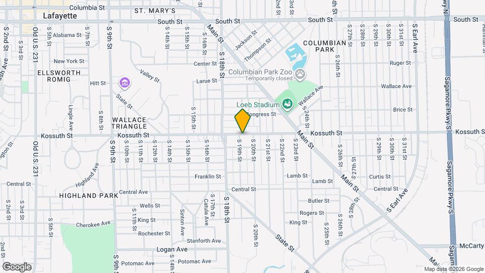 1903 Kossuth St Map and Location Details