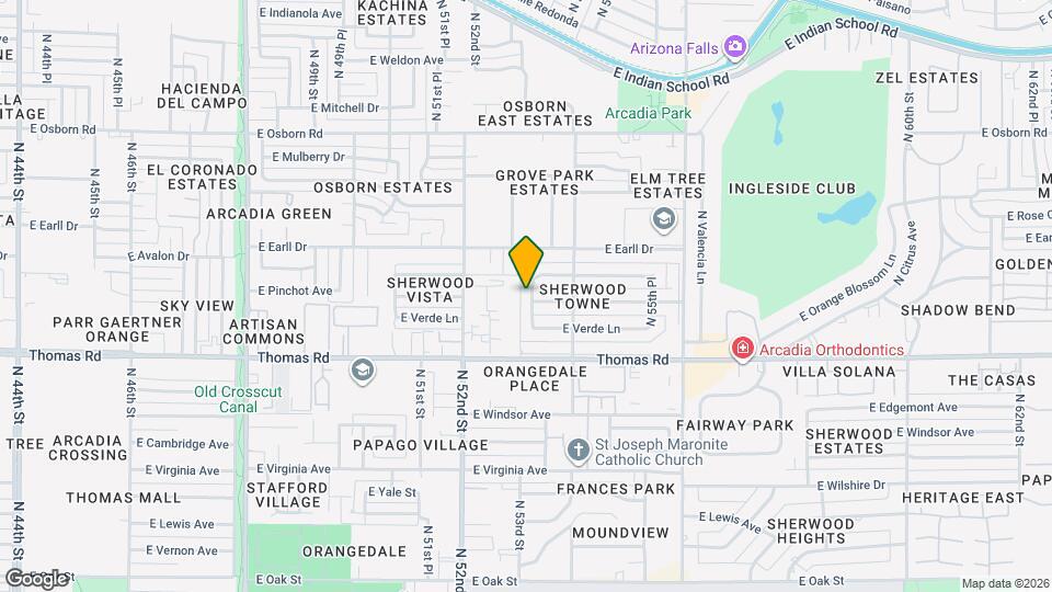 3002 N 53rd Pl Map and Location Details