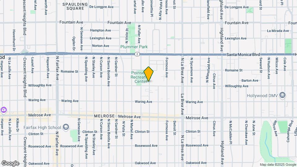 907 N Poinsettia Pl Map and Location Details