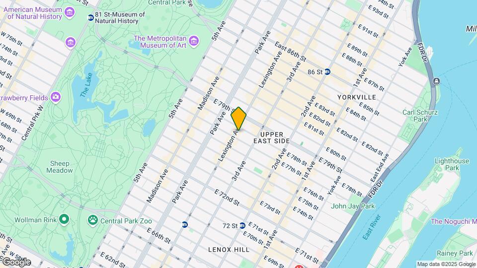 1109 Lexington Ave Map and Location Details