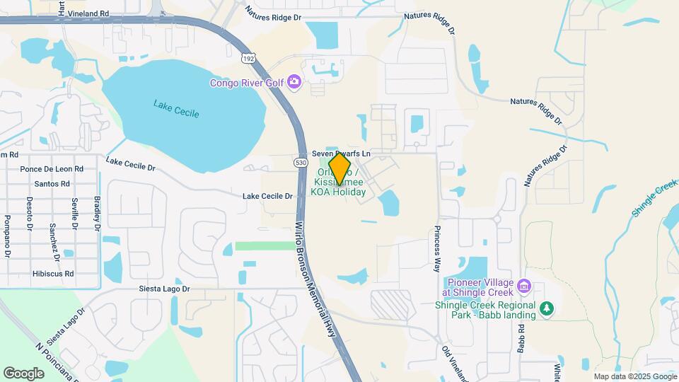 Kissimmee Campground Mapa y Detalles de la Ubicación