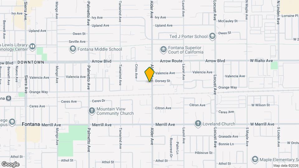 8650 Alder Ave Map and Location Details