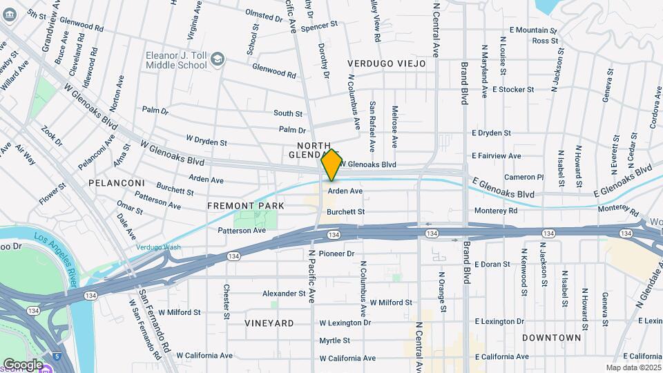 445 Arden Ave Mapa y Detalles de la Ubicación
