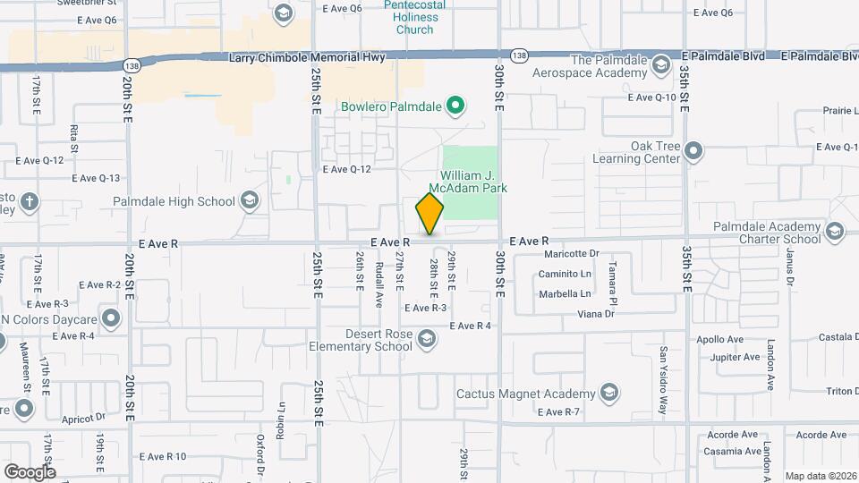 2823 E Ave R 13 Map and Location Details