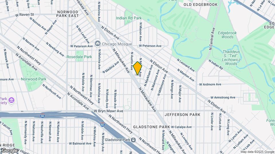 5802 N Mason Ave Map and Location Details