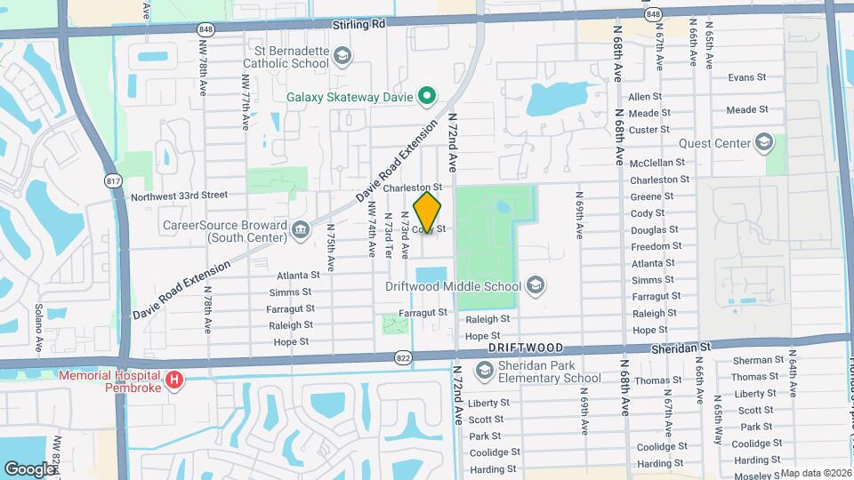 3021 NW 72nd Way Map and Location Details