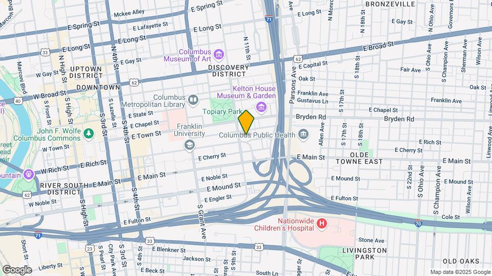 530 E Rich St Map and Location Details