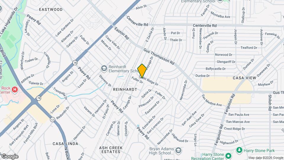 1626 Crest Ridge Dr Map and Location Details