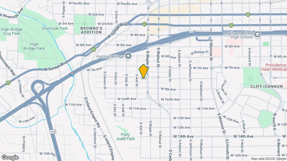 1611 W 8th Ave Map and Location Details