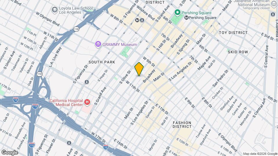 230 W Olympic Blvd Mapa y Detalles de la Ubicación