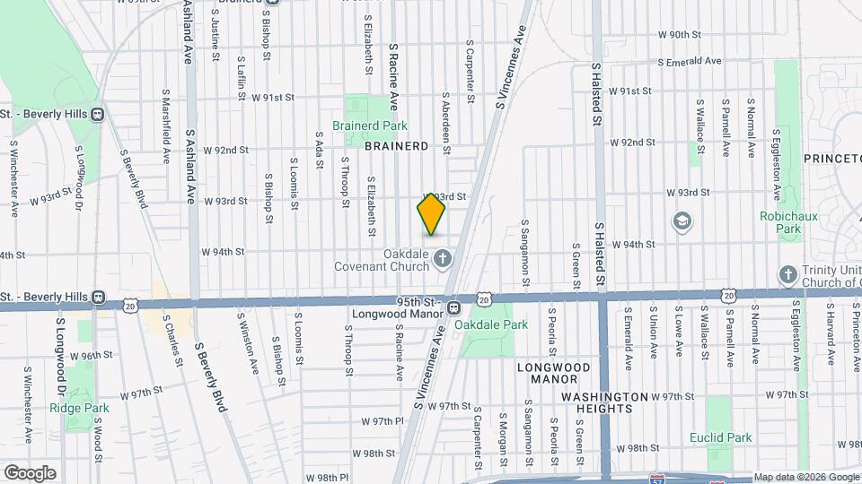 1116 W 94th St Map and Location Details