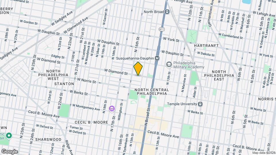 1514 W Diamond St Map and Location Details