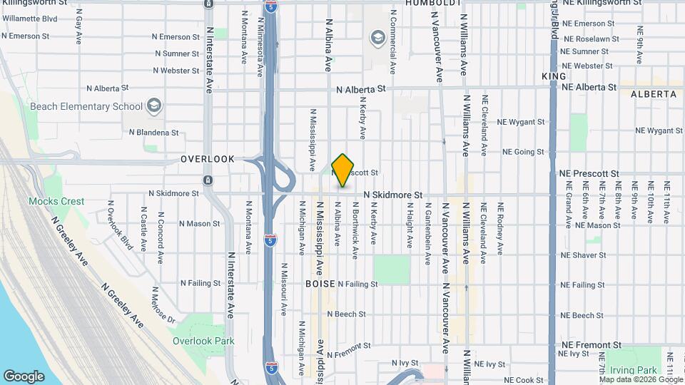 4308 N Albina Ave Map and Location Details