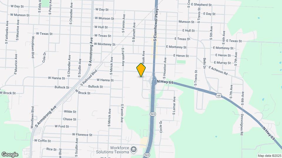 1521 S Rusk Ave Map and Location Details