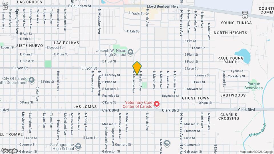 2115 E Kearney St Mapa y Detalles de la Ubicación