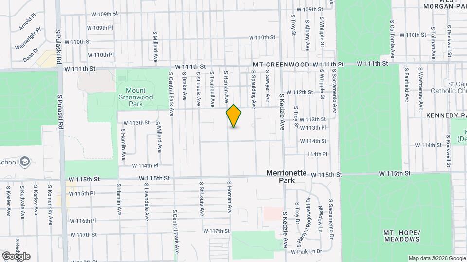 11321 S Homan Ave Mapa y Detalles de la Ubicación