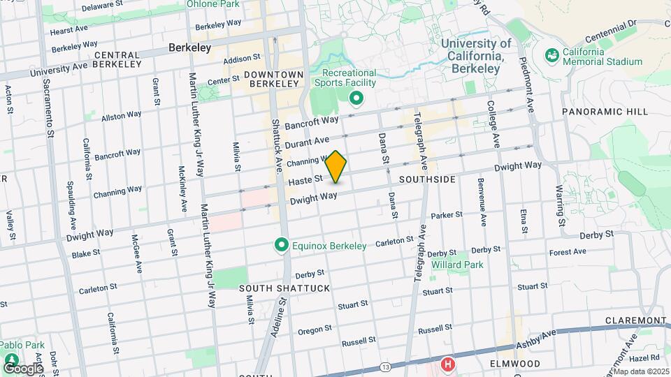 2225 Dwight Way, Unit #B Map and Location Details