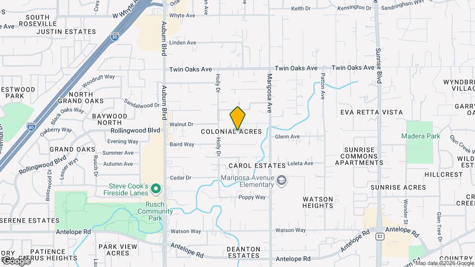 7628 N Colony Wy Map and Location Details