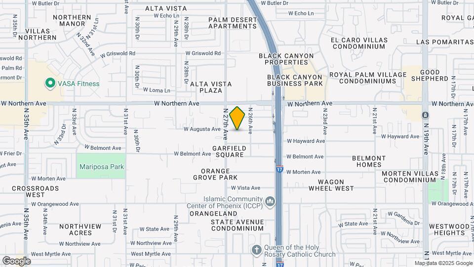 2615 W Augusta Ave Map and Location Details