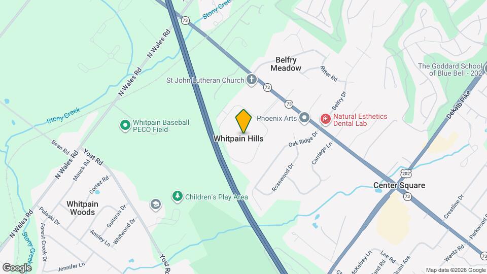 1410 Whitpain Hills Map and Location Details