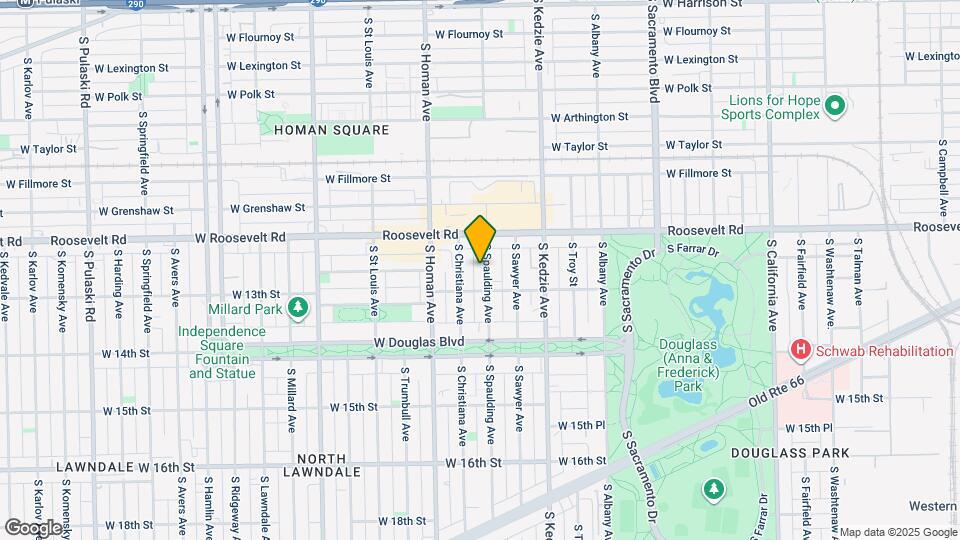 1238 S Spaulding Ave Map and Location Details
