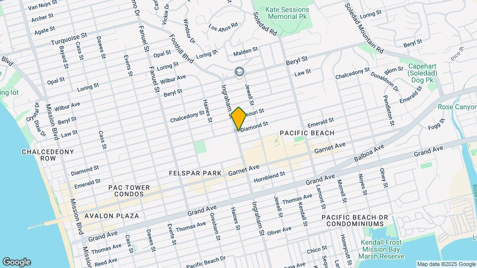 1605 Diamond St Map and Location Details