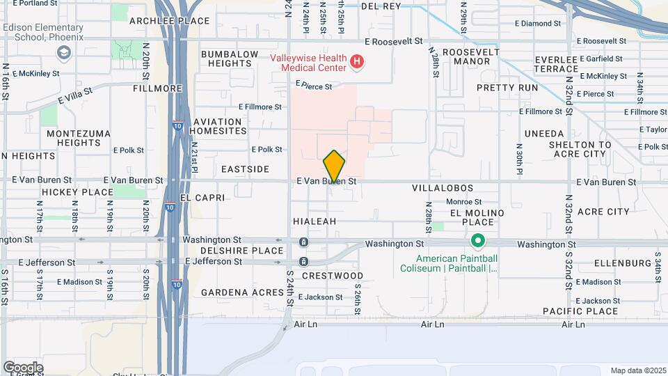 2501 E Van Buren St Map and Location Details