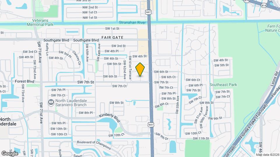 609 S State Road 7, Unit 1 Bedroom Condo for Rent Map and Location Details