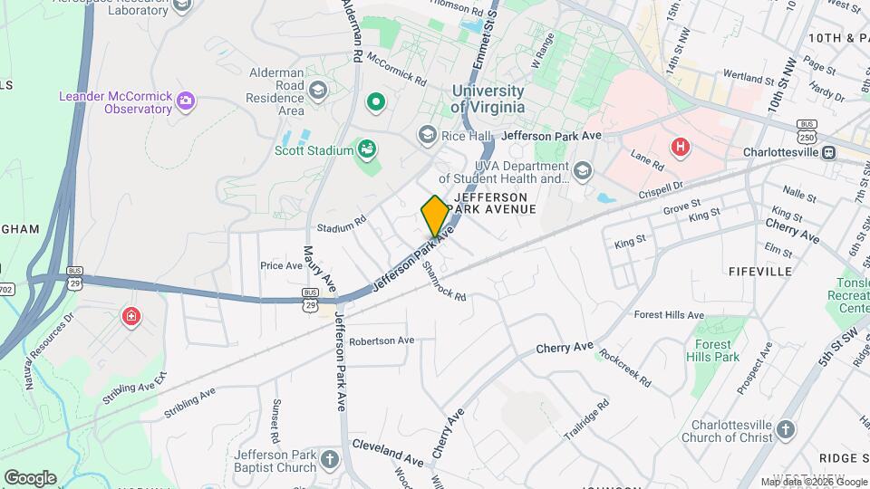Charlottesville Apartments Map and Location Details