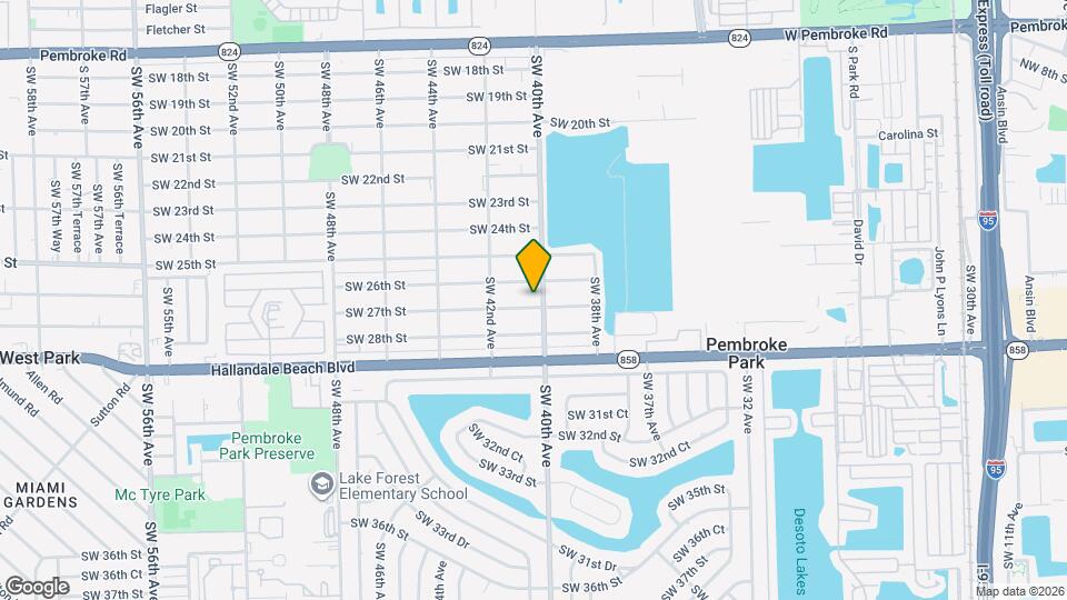 4021 SW 27th St Map and Location Details