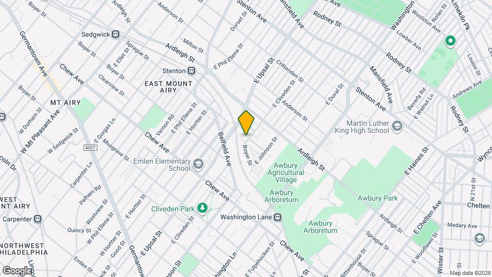 911 E Cliveden St Map and Location Details