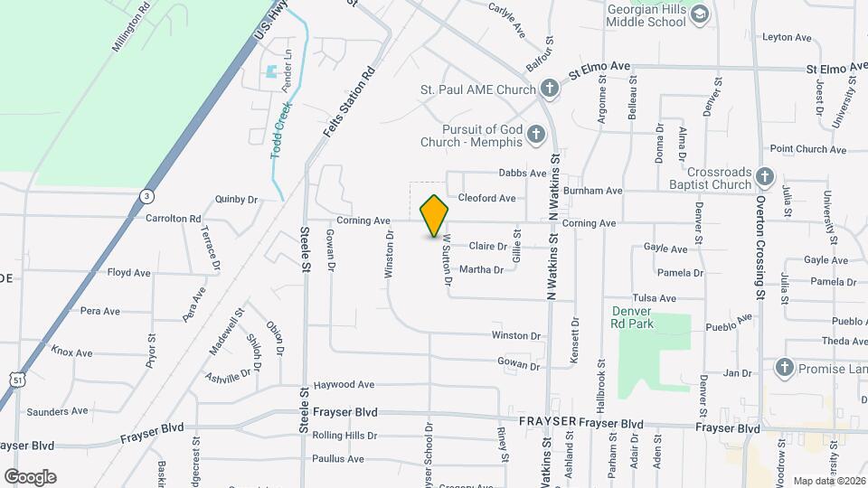 1651 Corning Ave Map and Location Details