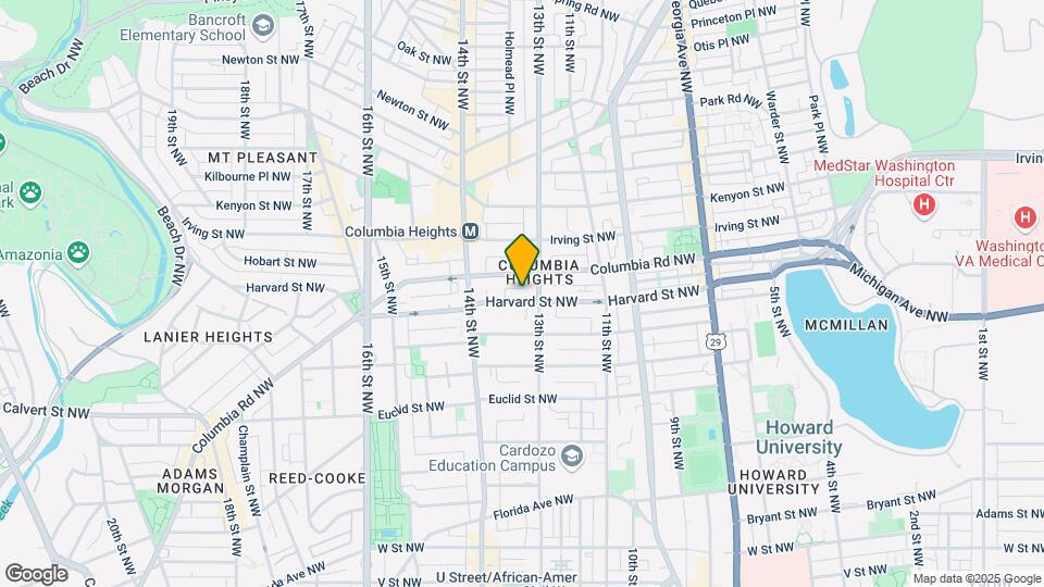 1317 Harvard St NW Map and Location Details