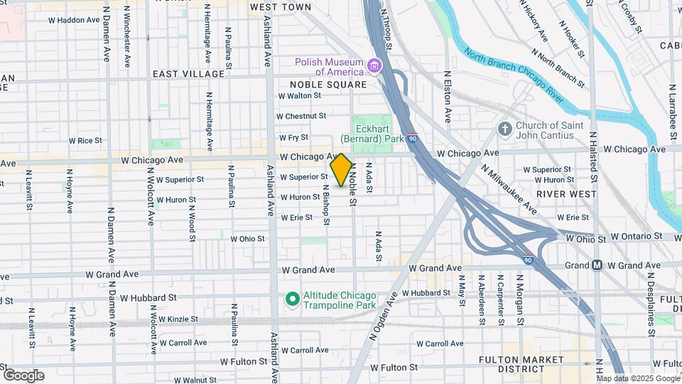 1416 W Huron St, Unit 1F Map and Location Details