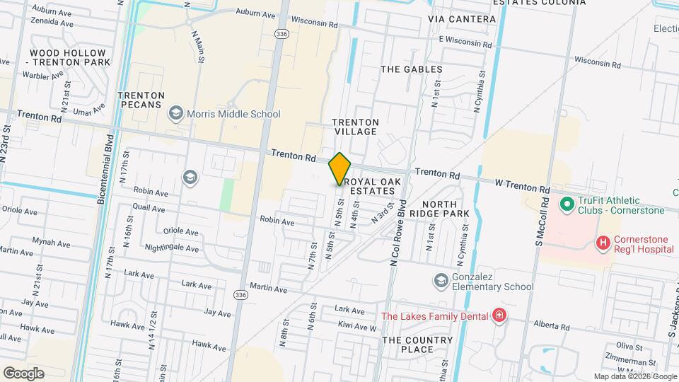 7105 N 5th St Map and Location Details