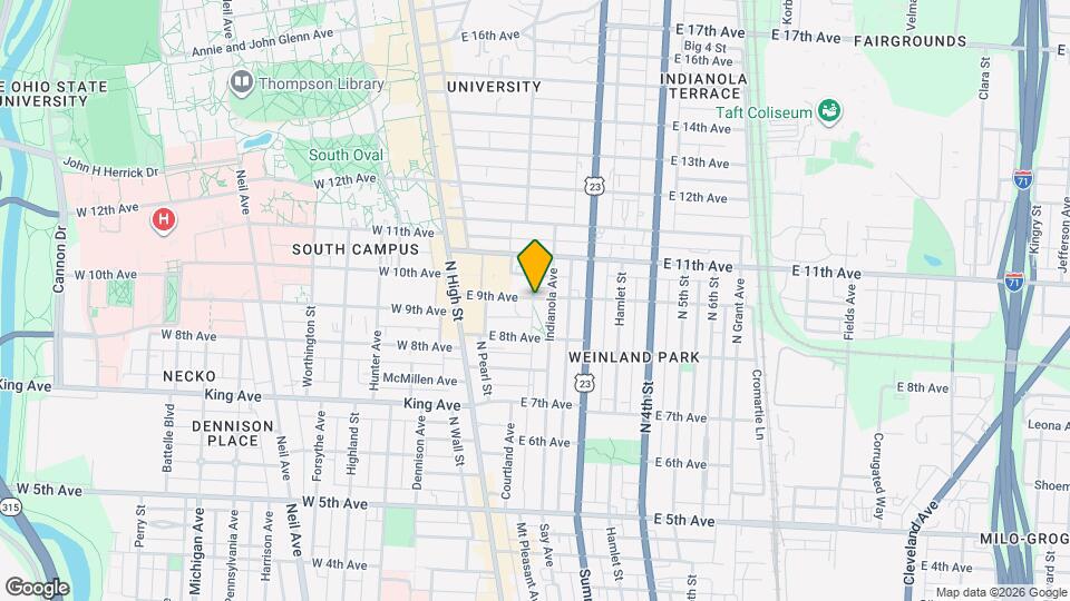 111 E 9th Ave Mapa y Detalles de la Ubicación