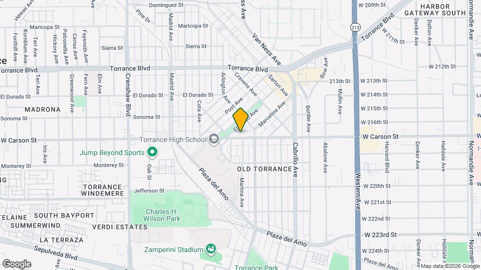 2105 W Carson St Map and Location Details