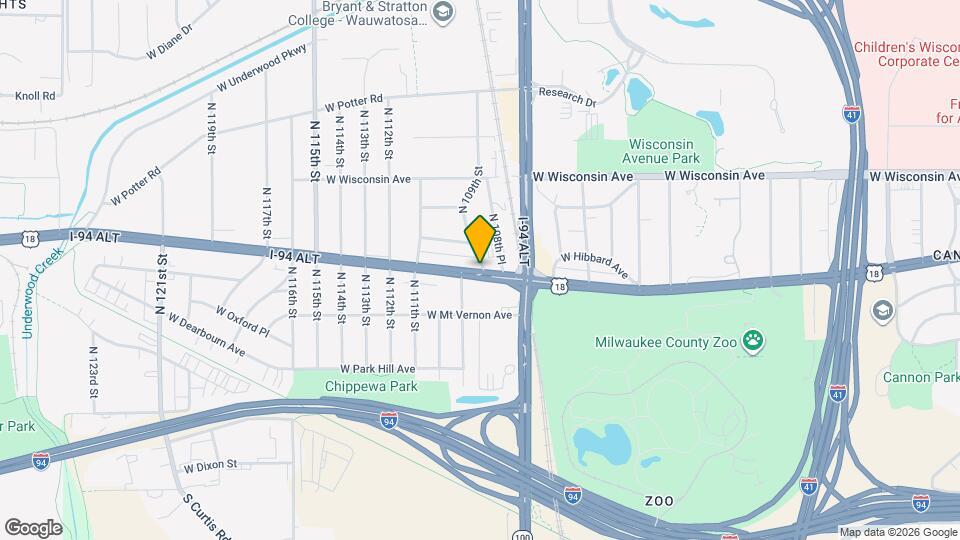 10900 W Bluemound Rd, Unit 215 Mapa y Detalles de la Ubicación