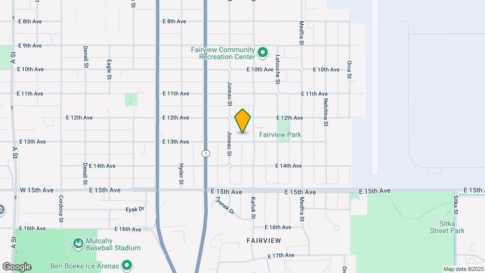 1025 E 13th Ave Map and Location Details
