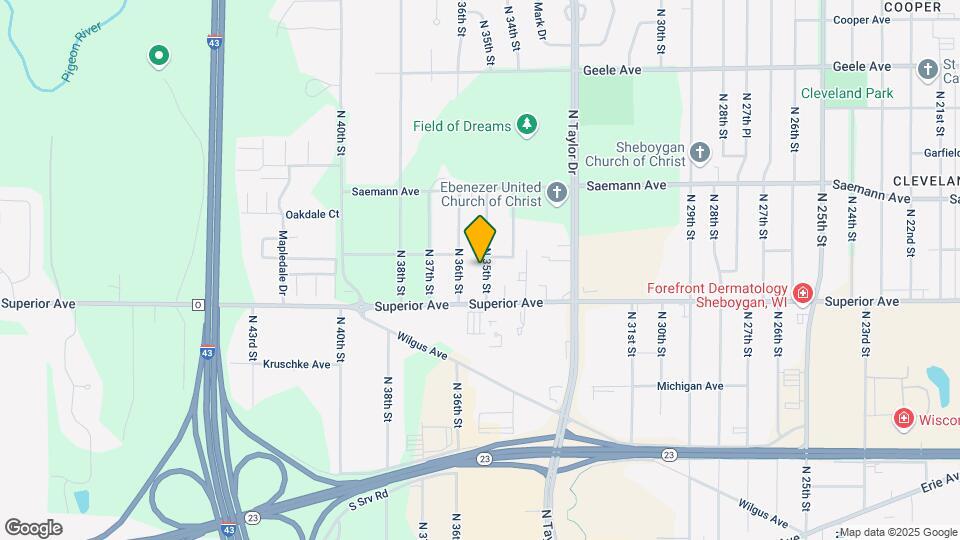1536 N 35th St Map and Location Details